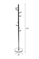 Silver Free Standing Coat Rack | DF Hooked | Oroatrade.com