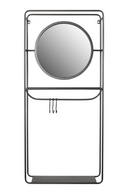 Gray Wall Rack With Mirror | DF Duco | Oroatrade.com