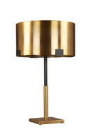 Round Brushed Brass Table Lamp | Liang & Eimil Hamilton | OROATRADETRADE.com
