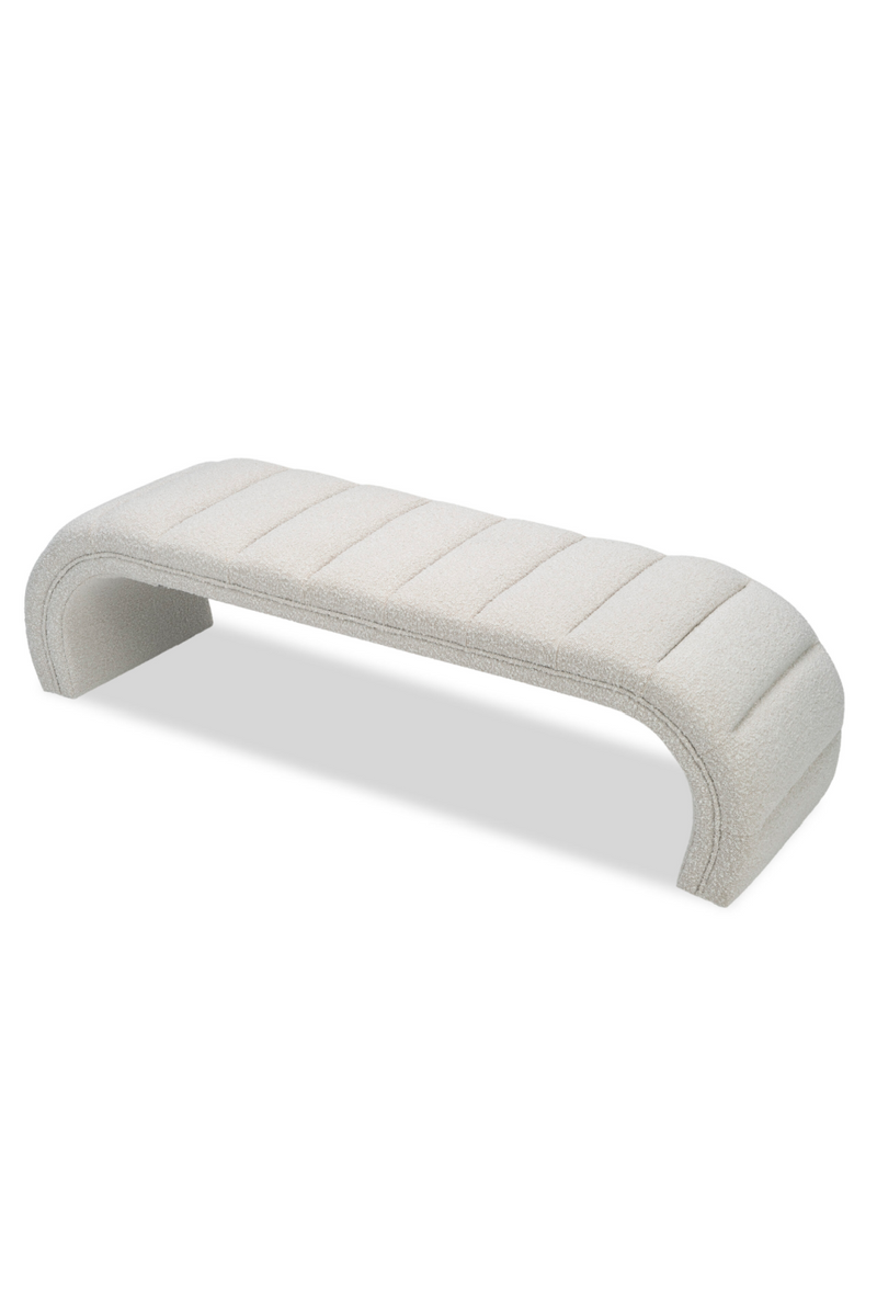 White Bouclé Bench | Liang & Eimil Coppola | OROATRADE