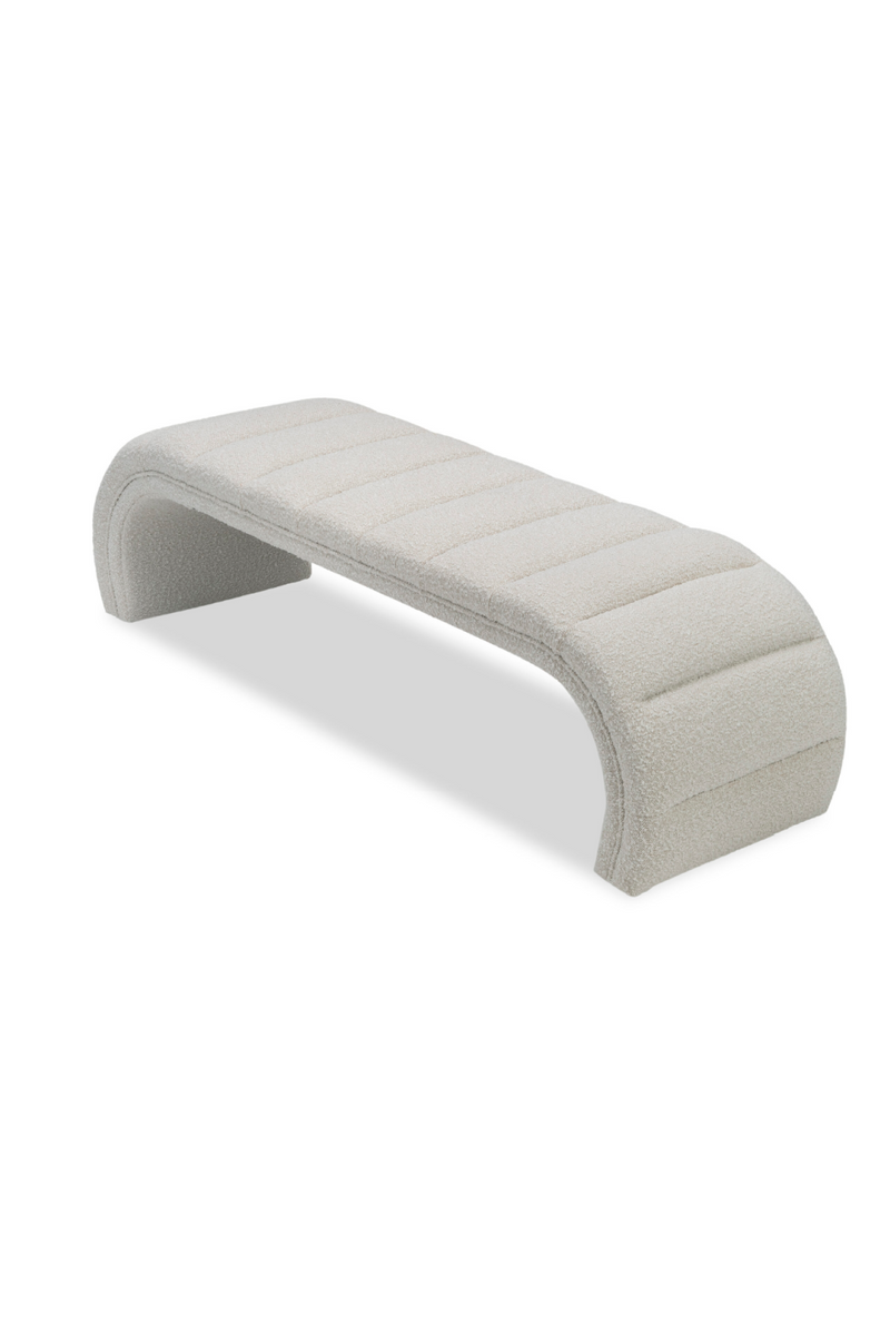 White Bouclé Bench | Liang & Eimil Coppola | OROATRADE