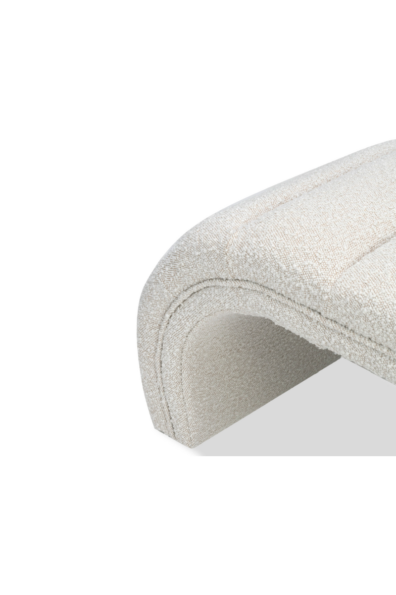 White Bouclé Bench | Liang & Eimil Coppola | OROATRADE