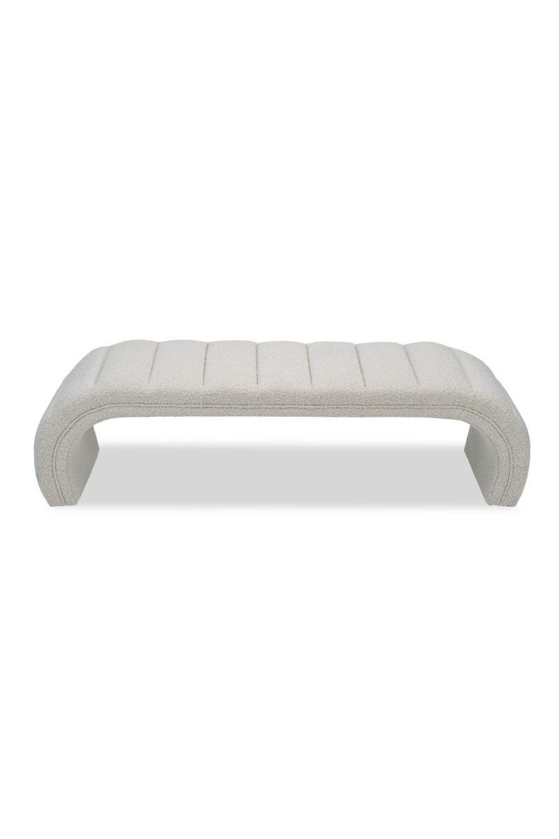 White Bouclé Bench | Liang & Eimil Coppola | OROATRADE