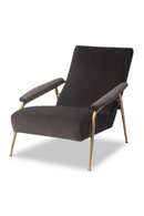 Slate Gray Velvet Chair | Liang & Eimil Rex | OROATRADETRADE.com