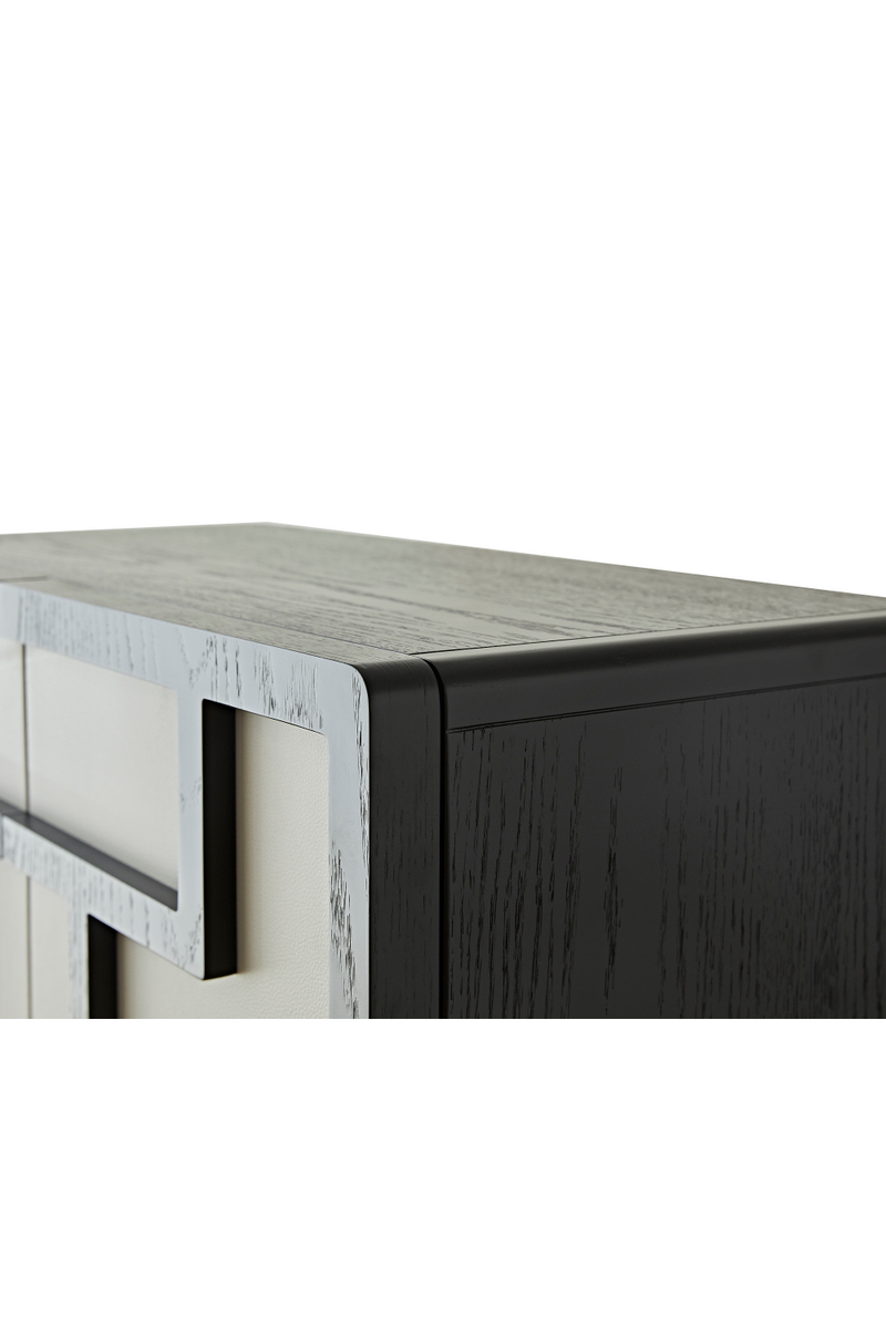 Gray Embossed Leather Cabinet | Liang & Eimil Kamako | OROATRADETRADE.com