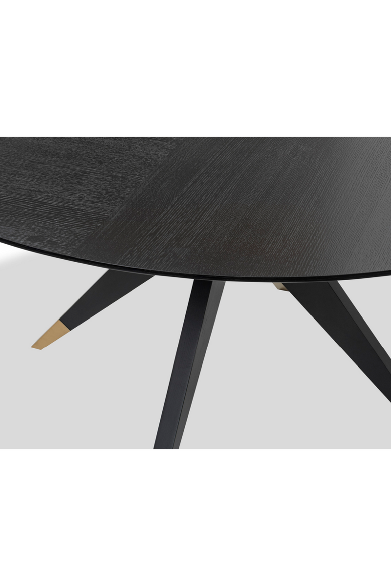 Black Round Oak Dining Table (L) | Liang & Eimil Anthology | OROATRADE