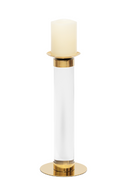 White Gold Pillar Candle Holder (L) | Liang & Eimil | Oroatrade.com
