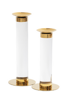 White Gold Pillar Candle Holder (L) | Liang & Eimil | Oroatrade.com