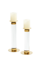 White Gold Pillar Candle Holder (S) | Liang & Eimil | Oroatrade.com
