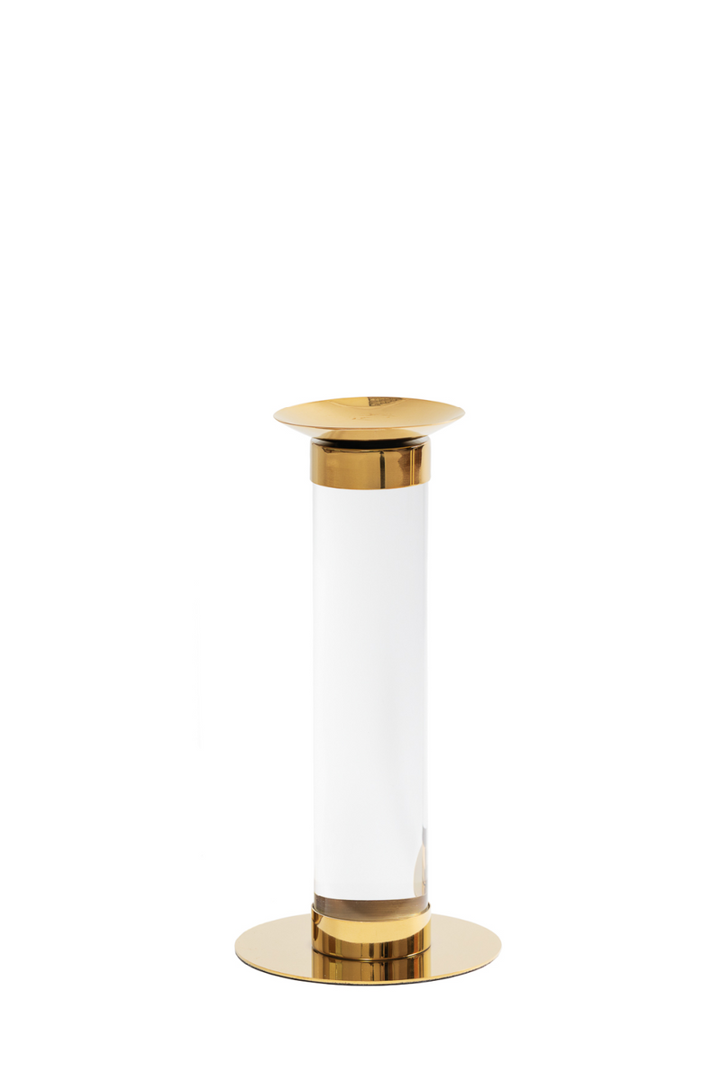 White Gold Pillar Candle Holder (S) | Liang & Eimil | Oroatrade.com