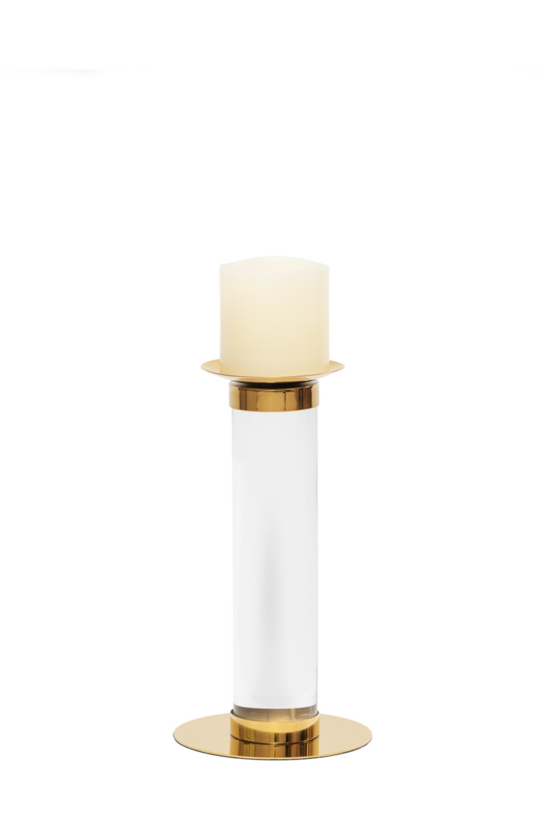 White Gold Pillar Candle Holder (S) | Liang & Eimil | Oroatrade.com