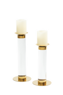 White Gold Pillar Candle Holder (S) | Liang & Eimil | Oroatrade.com