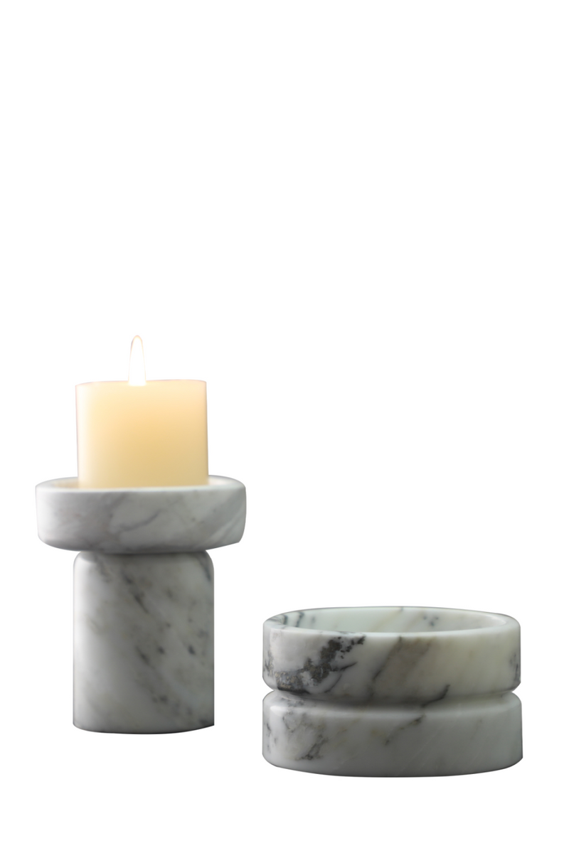 White Marble Candle Holder | Liang & Eimil Lamonte | Oroatrade.com