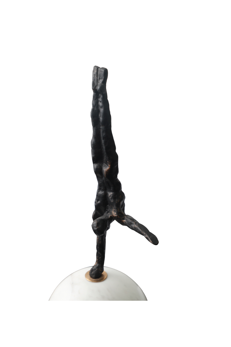 Dark Bronze Man Sculpture | Liang & Eimil Handstand | OROATRADETRADE.com