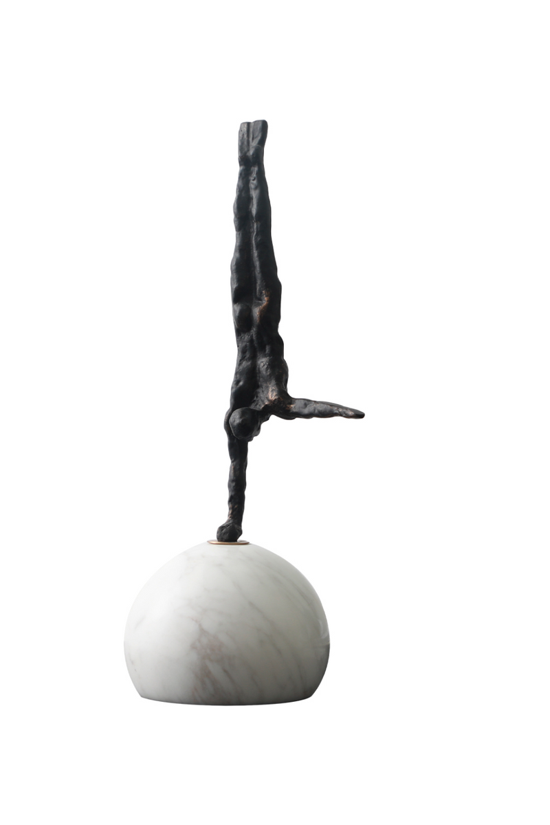 Dark Bronze Man Sculpture | Liang & Eimil Handstand | OROATRADETRADE.com