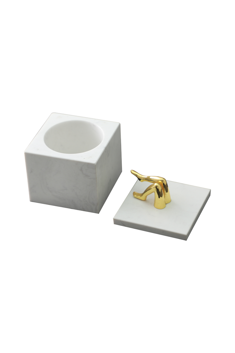 White Marble Gold Handle Box | Liang & Eimil Phoenix | OROATRADETRADE.com