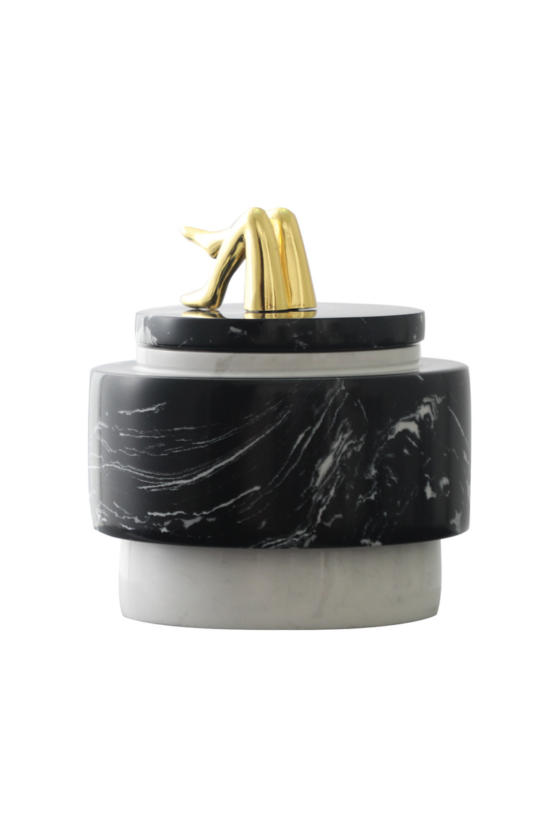 Black Marble Gold Accent Jar | Liang & Eimil Alder | Oroatrade.com