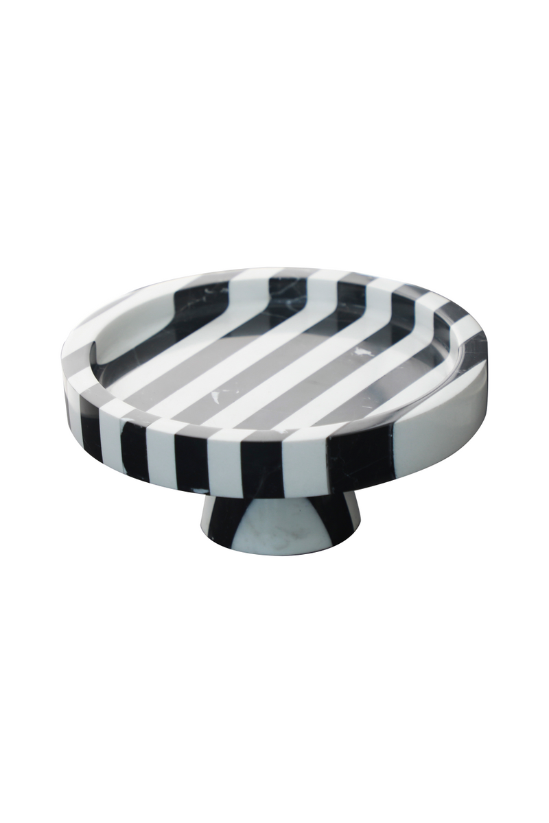 Stripes Marble Round Tray | Liang & Eimil Monochrome | Oroatrade.com