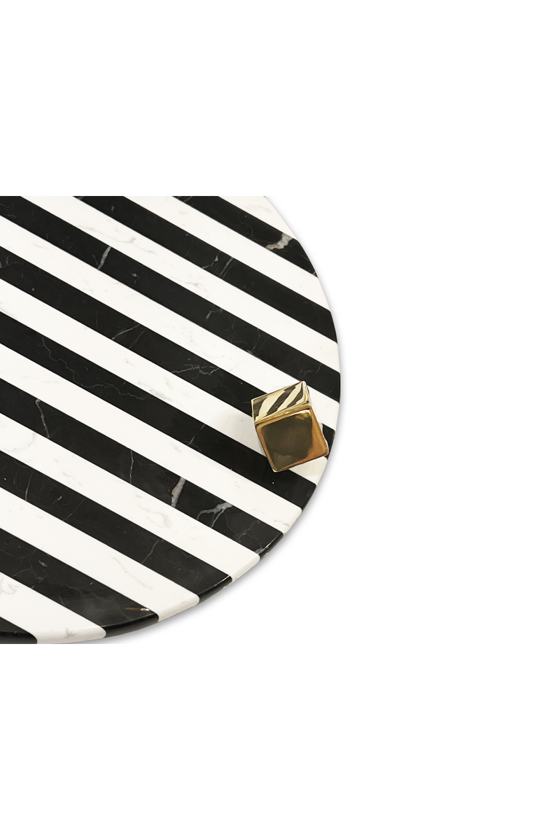 Stripe Round Marble Tray | Liang & Eimil Chalton | Oroatrade.com