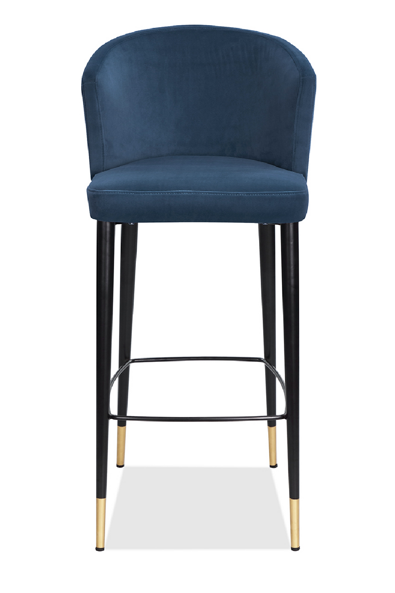 Blue Velvet Curved Barstool | Liang & Eimil Elica | OROATRADETRADE.com