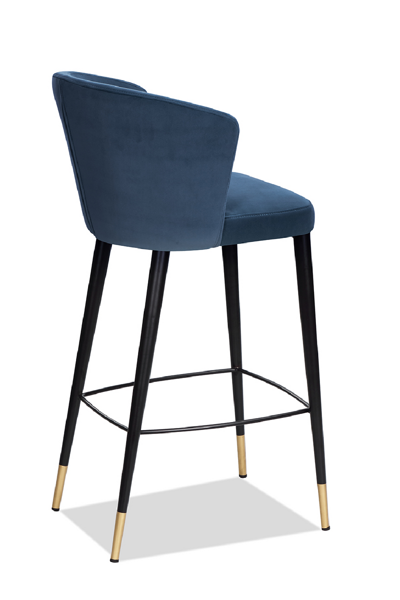 Blue Velvet Curved Barstool | Liang & Eimil Elica | OROATRADETRADE.com