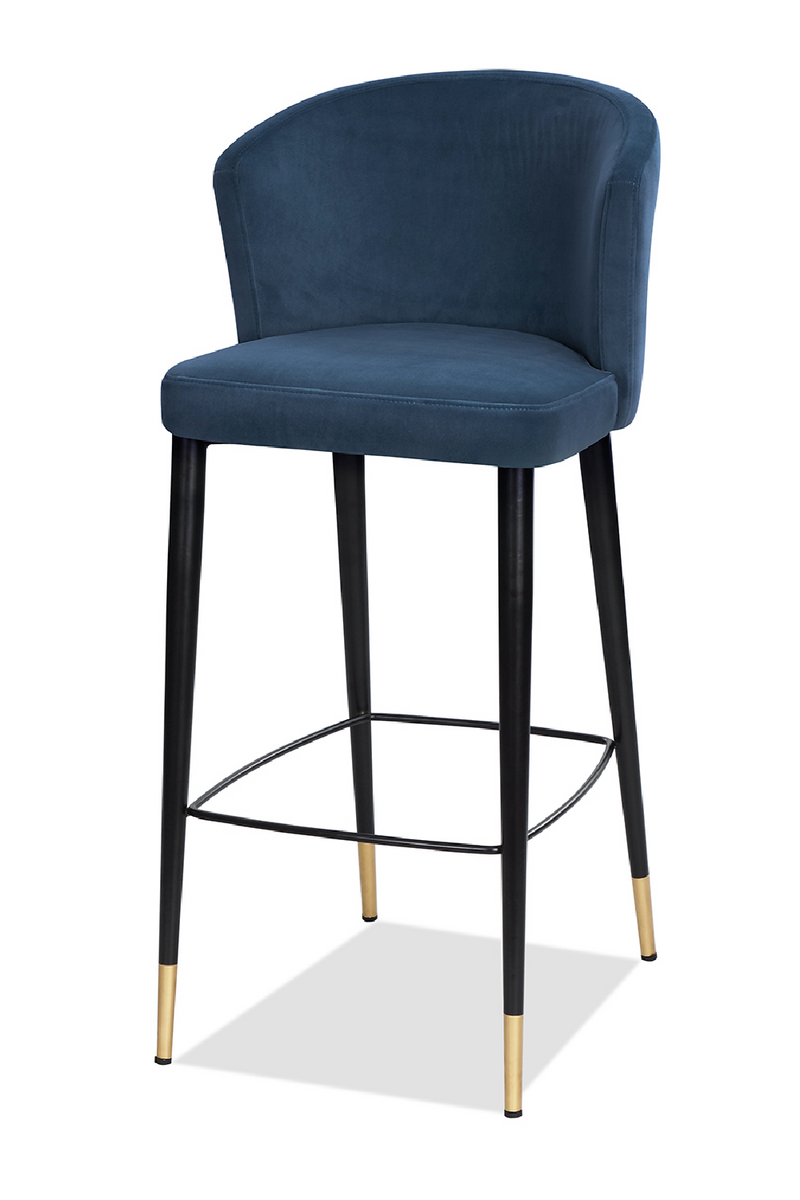 Blue Velvet Curved Barstool | Liang & Eimil Elica | OROATRADETRADE.com