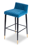 Polar Blue Velvet Barstool | Liang & Eimil Coltrane | Oroatrade.com