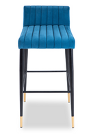 Polar Blue Velvet Barstool | Liang & Eimil Coltrane | Oroatrade.com