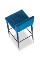 Polar Blue Velvet Barstool | Liang & Eimil Coltrane | Oroatrade.com