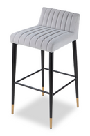Gray Velvet Barstool | Liang & Eimil Coltrane | Oroatrade.com