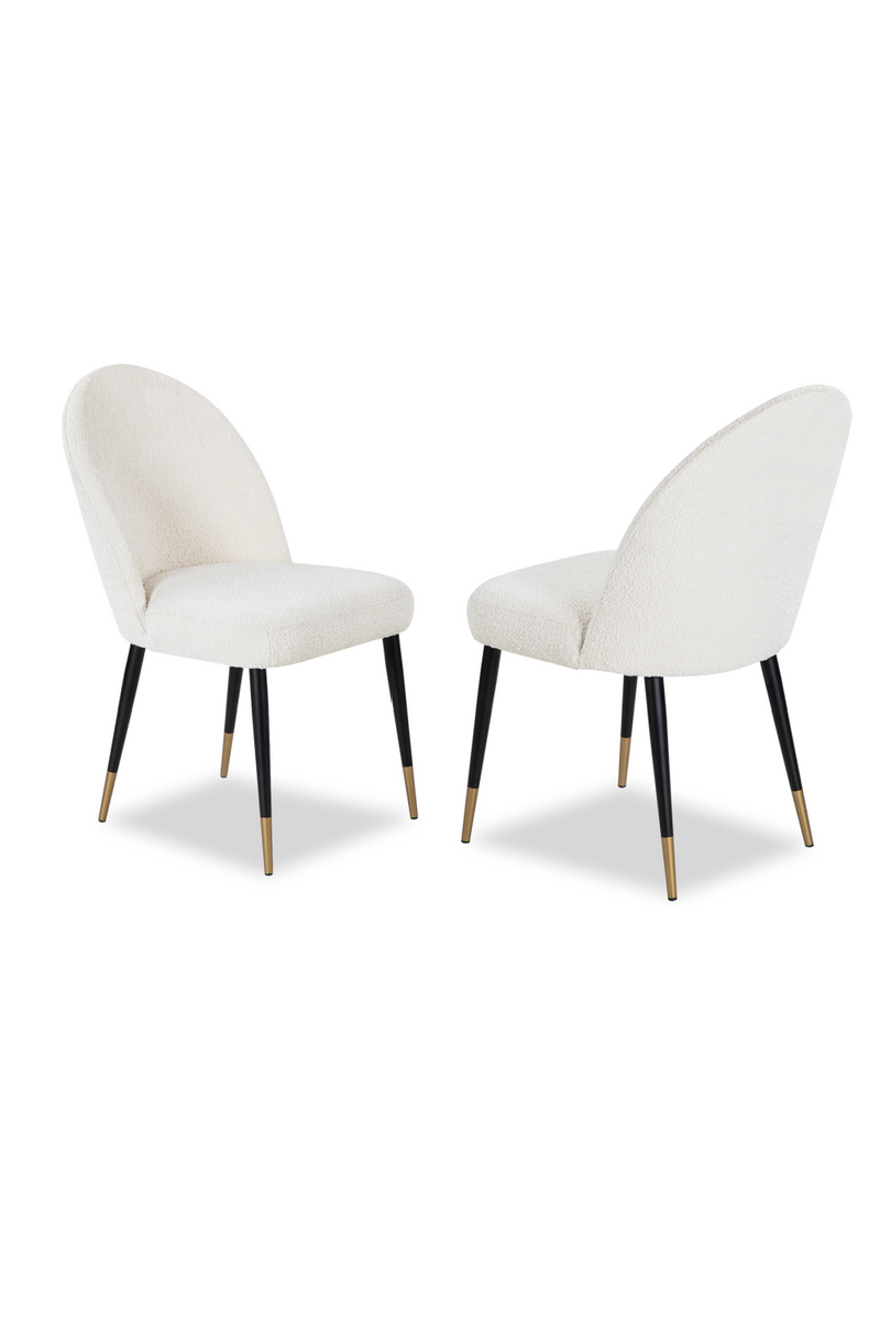 White Bouclé Dining Chair Set (2) | Liang & Eimil Alfa | OROATRADE