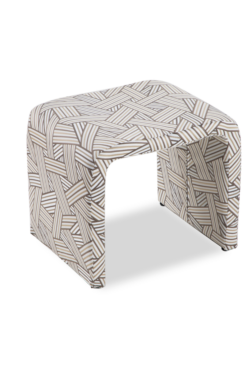 Beige Geometric Low Stool | Liang & Eimil Mahak | Oroatrade.com