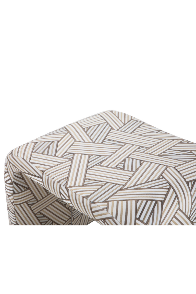 Beige Geometric Low Stool | Liang & Eimil Mahak | Oroatrade.com