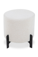White Bouclé Round Stool | Liang & Eimil Koldrum | OROATRADE