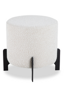 White Bouclé Round Stool | Liang & Eimil Koldrum | OROATRADE