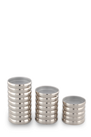 Silver Ribbed Candle Holder (L) | Liang & Eimil Pillar | Oroatrade.com