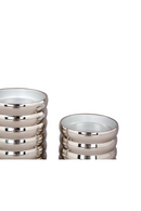 Silver Ribbed Candle Holder (L) | Liang & Eimil Pillar | Oroatrade.com
