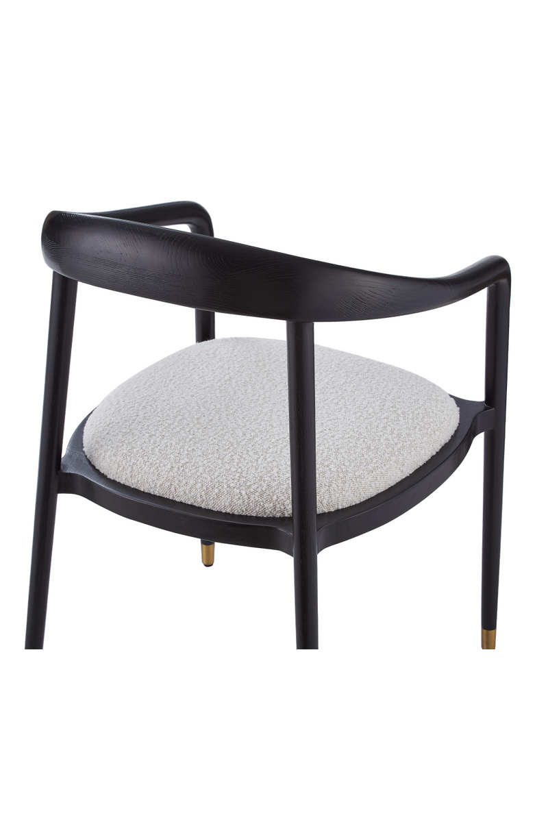 Curved Back Bouclé Sand Dining Chair | Liang & Eimil Fluid | OROATRADE