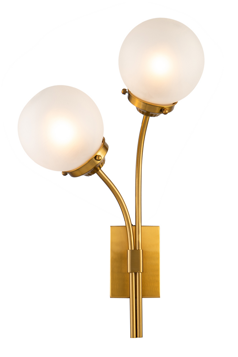 Brass White Globe Wall Lamps (2) | Liang & Eimil Opal | OROATRADETRADE.com