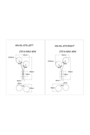 Brass White Globe Wall Lamps (2) | Liang & Eimil Opal | OROATRADETRADE.com