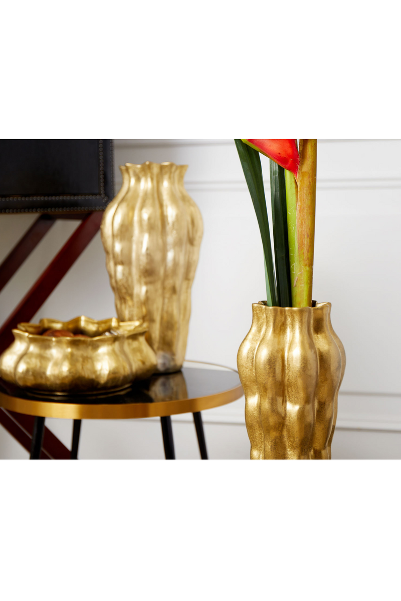 Gold Gilt Ceramic Bowl | Liang & Eimil Monza | OROATRADETRADE.com