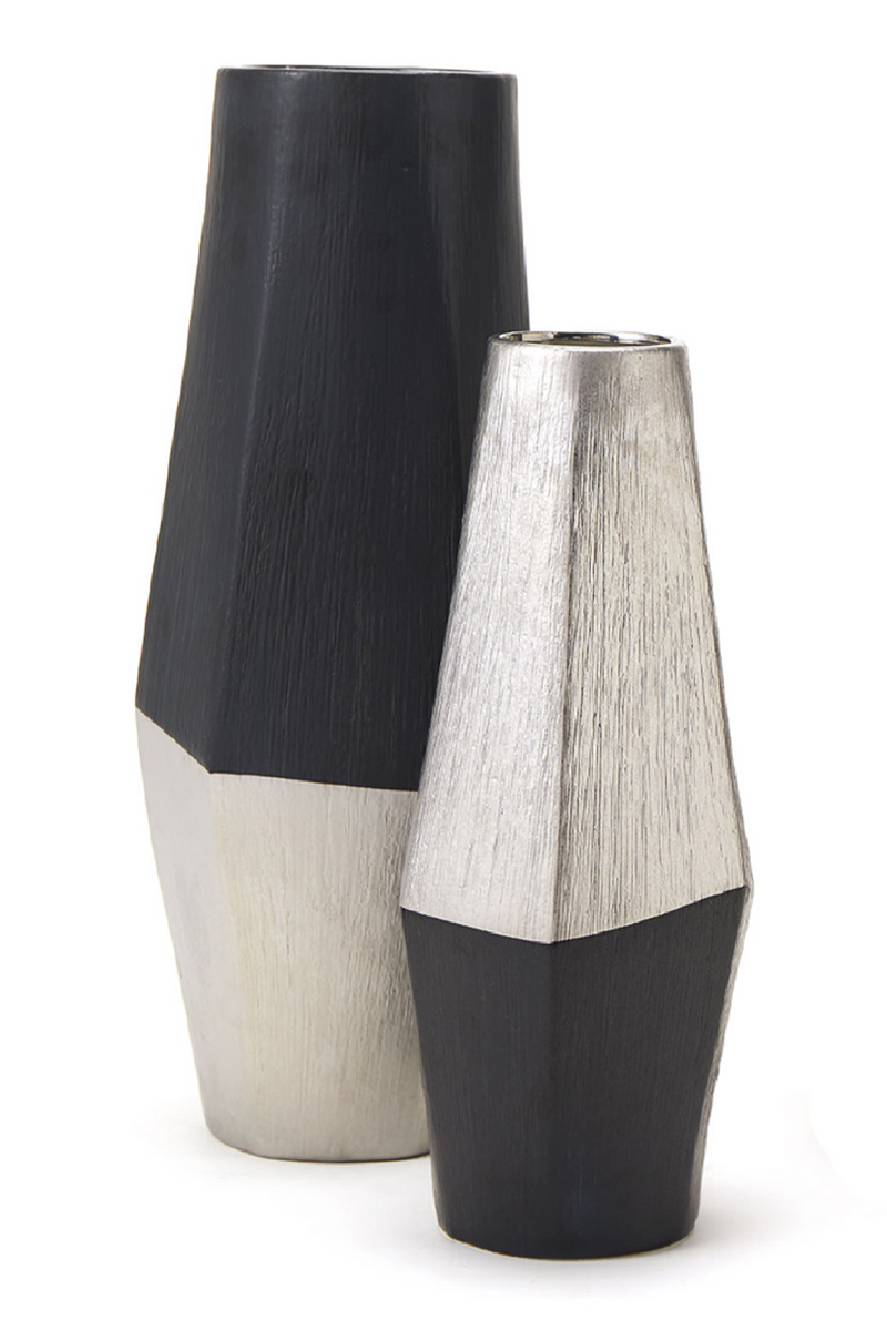 Black & Silver Ceramic Vase - S  | Liang & Eimil Diamond II | OROATRADETRADE.com