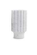 White Marble Fluted Vase (L) | Liang & Eimil Marmo I | OROATRADETRADE.com