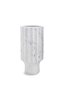 White Marble Fluted Vase (S) | Liang & Eimil Marmo II | OROATRADETRADE.com