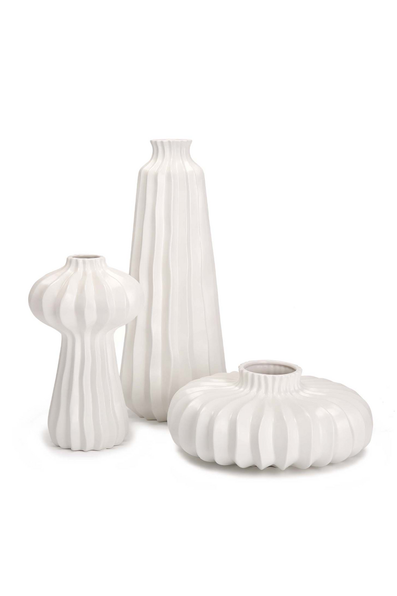 White Ceramic Contemporary Vase | Liang & Eimil Gourd I | OROATRADETRADE.com