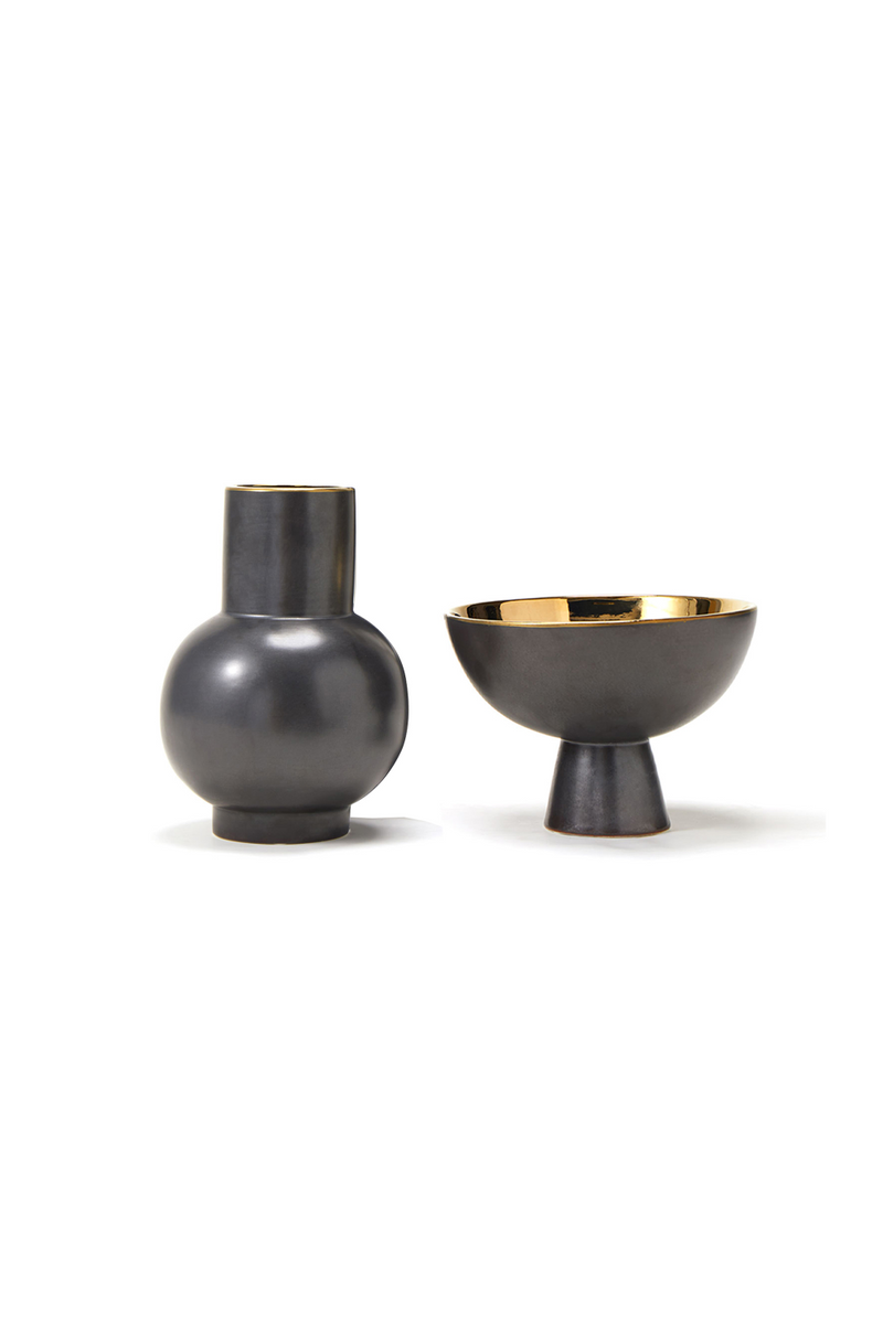 Bronzed Glazed Ceramic Bowl | Liang & Eimil Grail | OROATRADETRADE.com