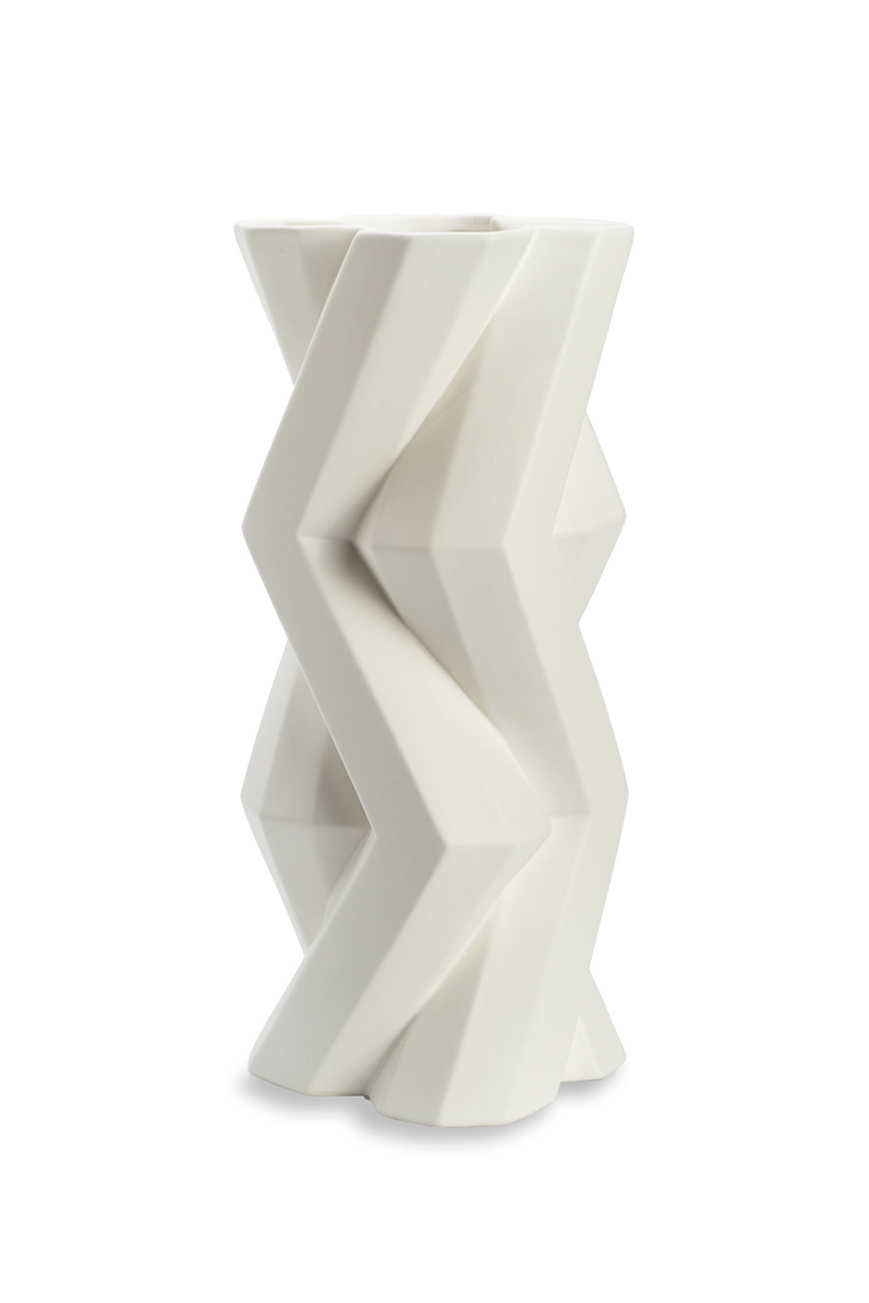 Geometrical White Ceramic Vase | Liang & Eimil Boccio | OROATRADETRADE.com