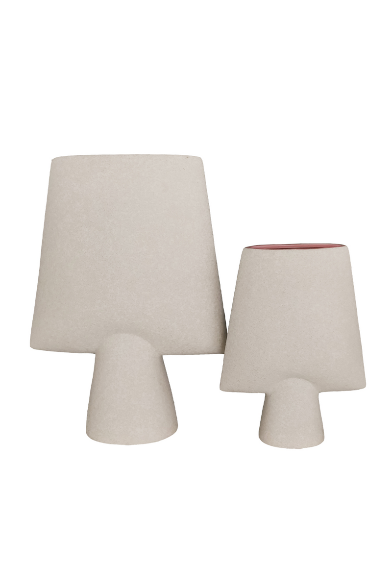 White Ceramic Pink Interior Vase (L) | Liang & Eimil Carafe I | OROATRADETRADE.com