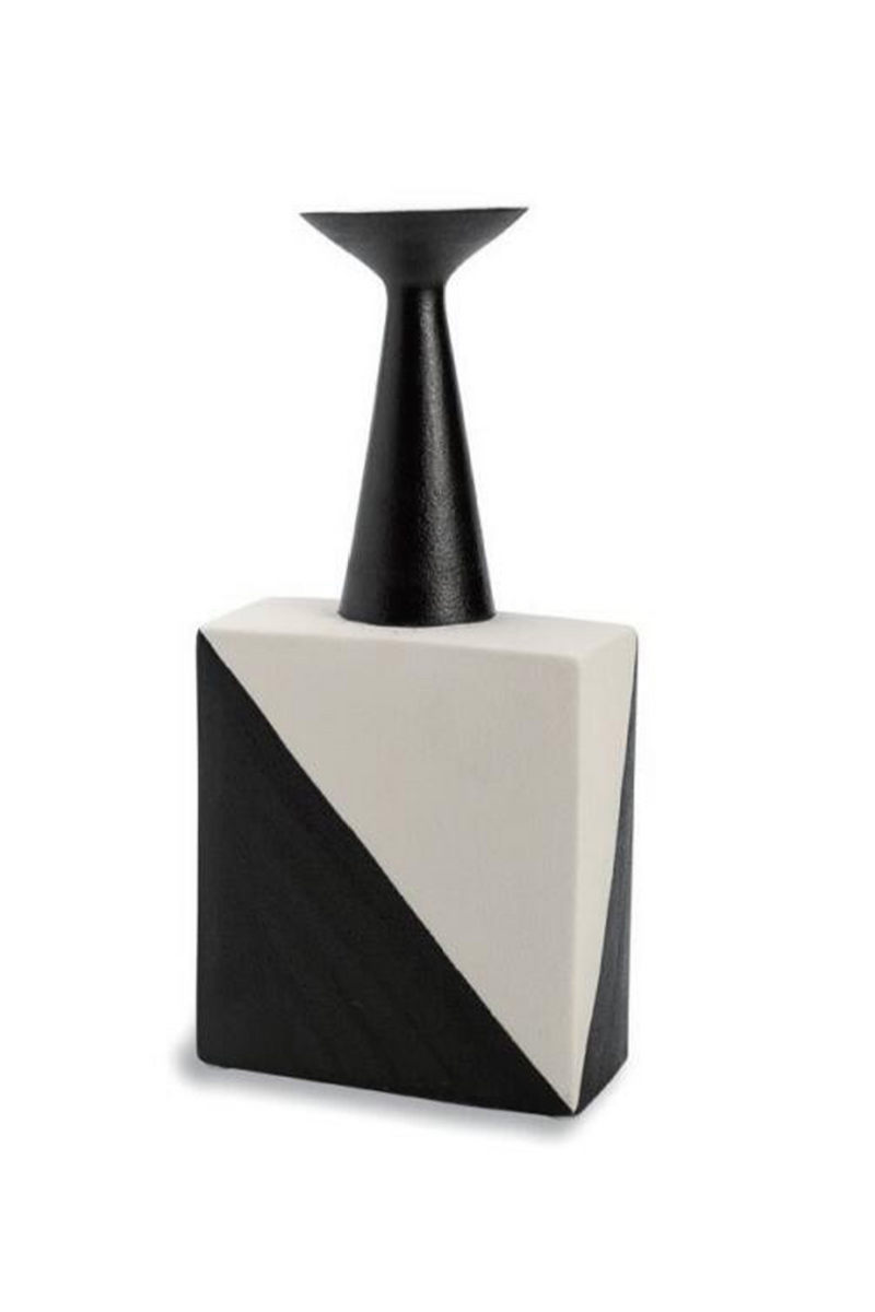 Black And White Ceramic Cubist Vase | Liang & Eimil Pica II | OROATRADETRADE.com