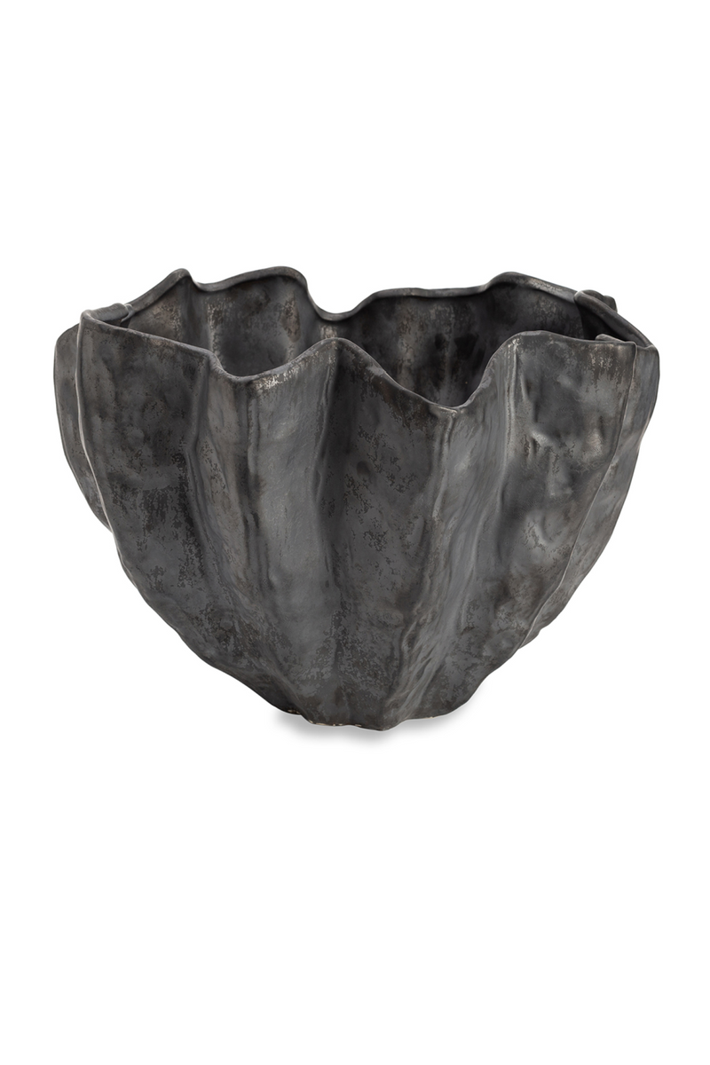 Black Textured Ceramic Vase | Liang & Eimil Gaia II | OROATRADETRADE.com